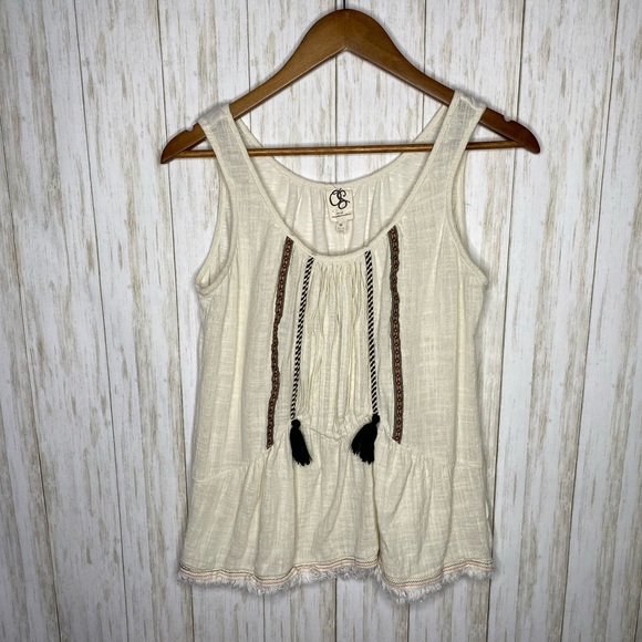Anthropologie Tops - One September Anthro cream tank Medium
